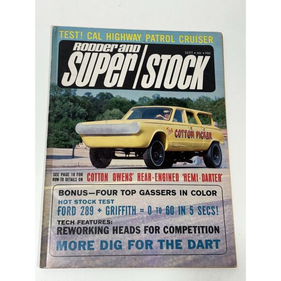 Rodder and Super / Stock September 1965 Magazine Vintage - Picture 1 of 12